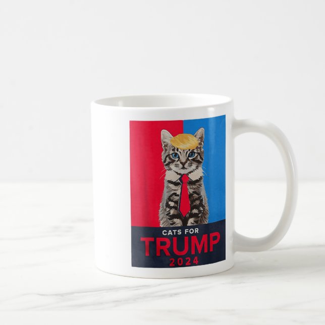 Katter för trumma 2024 Lustigt Tee for Vance Trump Kaffemugg (Höger)