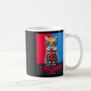 Katter för trumma 2024 Lustigt Tee for Vance Trump Kaffemugg