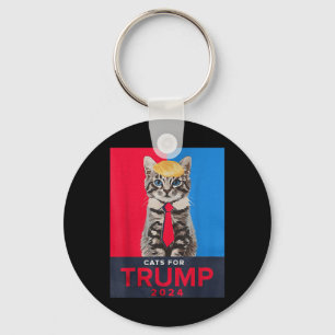 Katter för trumma 2024 Lustigt Tee for Vance Trump Nyckelring
