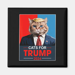 Katter för Trump 2024 Rolsta rösta på Trump Katter Magnet