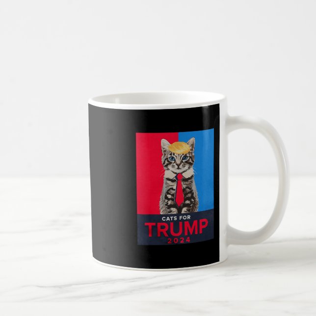 Katter För Trump Rolig Tee För Vance Trump  Kaffemugg (Höger)