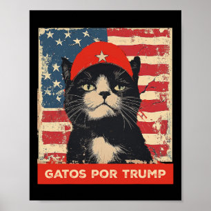 Katter För Trump Spanska Roliga Katt Politisk Stöd Poster