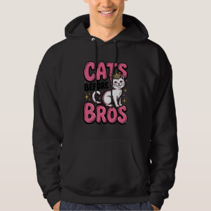 Katter före bröder Vintage katt krona skjorta desi Hoodie