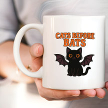 Katter före fladdermus Halloween-katt