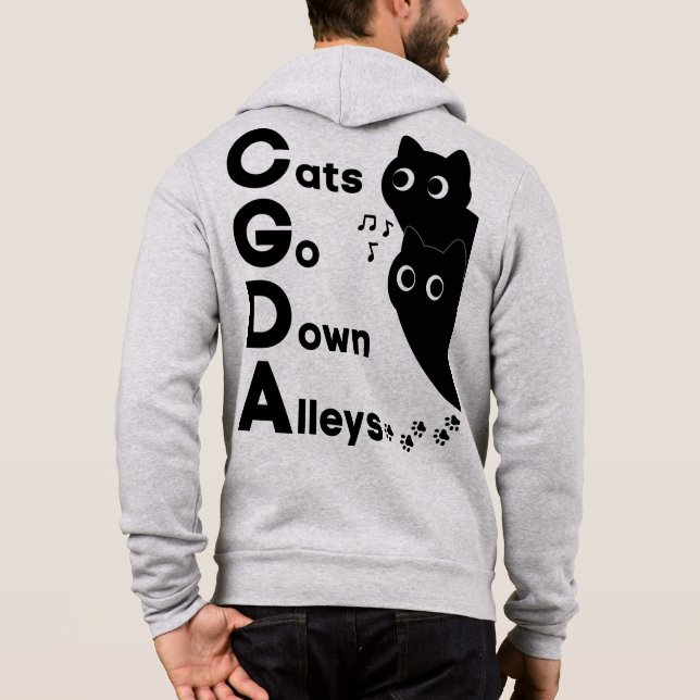 Katter Går Ner i Gränder CGDA Musikteori T Shirt (Baksida)