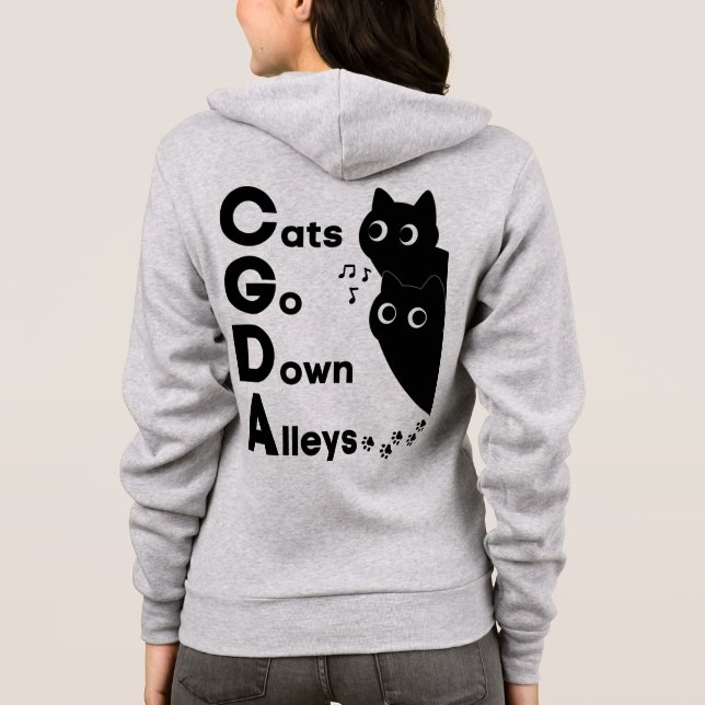 Katter Går Ner i Gränder CGDA Musikteori T Shirt (Baksida)