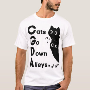 Katter går neråt gränder CGDA Musikteori T Shirt