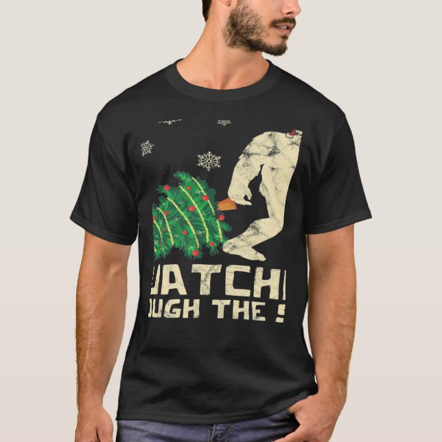 Katter genom julen i Snö T Shirt (Framsida)