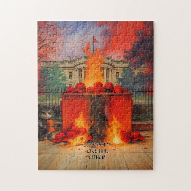 Katter gillar inte honom heller pussel (Vertikal)