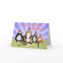 Katter god jul från ligan, humor