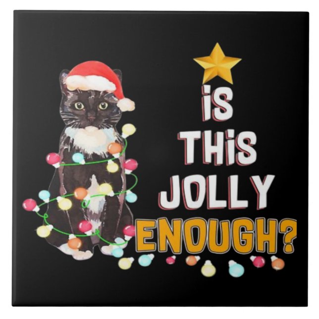 Katter God Jul  Kakelplatta (Framsidan)