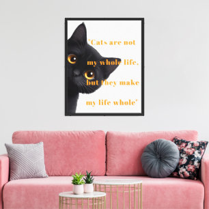 Katter gör livet komplett Canvas - Kattdamens vägg