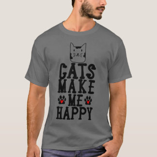 Katter gör mig Lycklig1 T Shirt