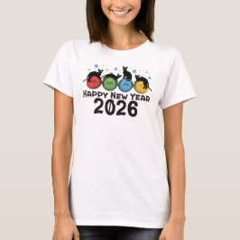 Katter Gott nytt år 2026 T Shirt