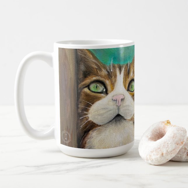 Katter härskar över världen-mugg  kaffemugg (Med munk)