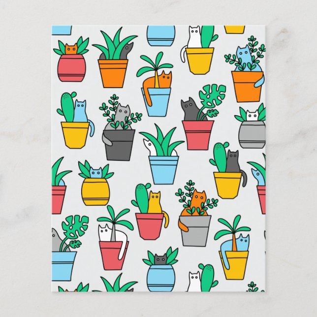 Katter i blomkrukor (Framsida)