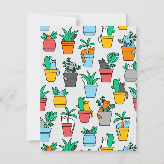 Katter i blomkrukor (Framsida)