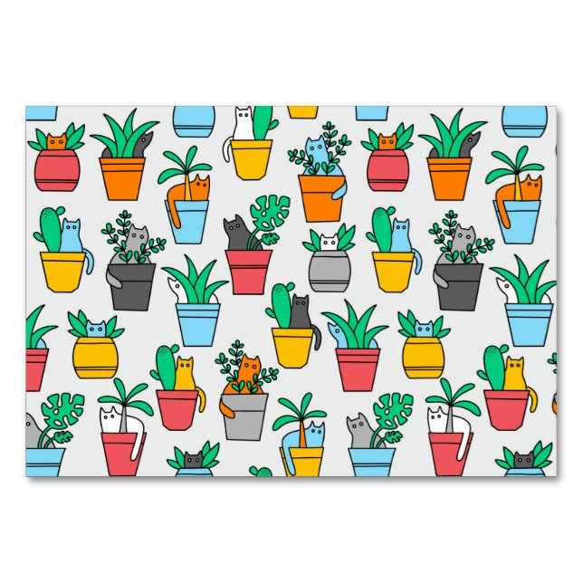 Katter i blomkrukor bordsnummer (Framsidan)