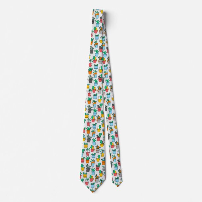 Katter i blomkrukor slips (Framsida)
