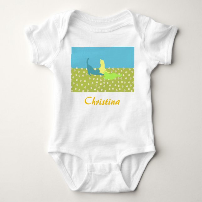 Katter i bokodräkten av arten Baby T Shirt (Framsida)