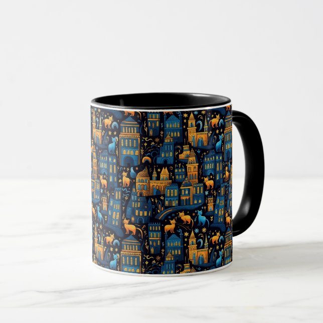 Katter i City Ai Art Mugg (Framsida höger)