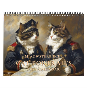 Katter i den historiska kalendern 2026 i väggskale kalender