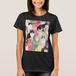 Katter i Flerfärg T Shirt