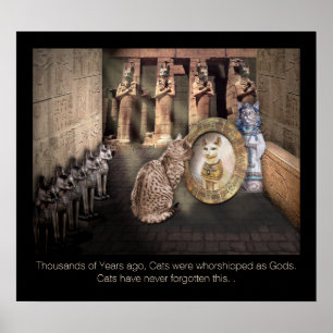 Katter i gammal Egypten Poster
