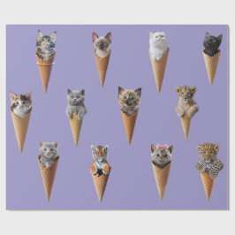 Katter i glasskoner presentpapper