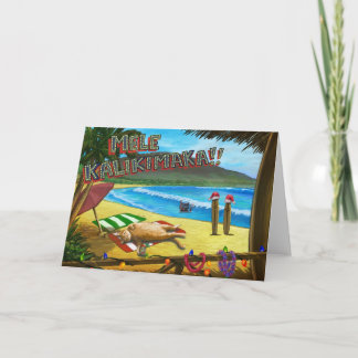 Katter i Hawaii för jul Helgkort