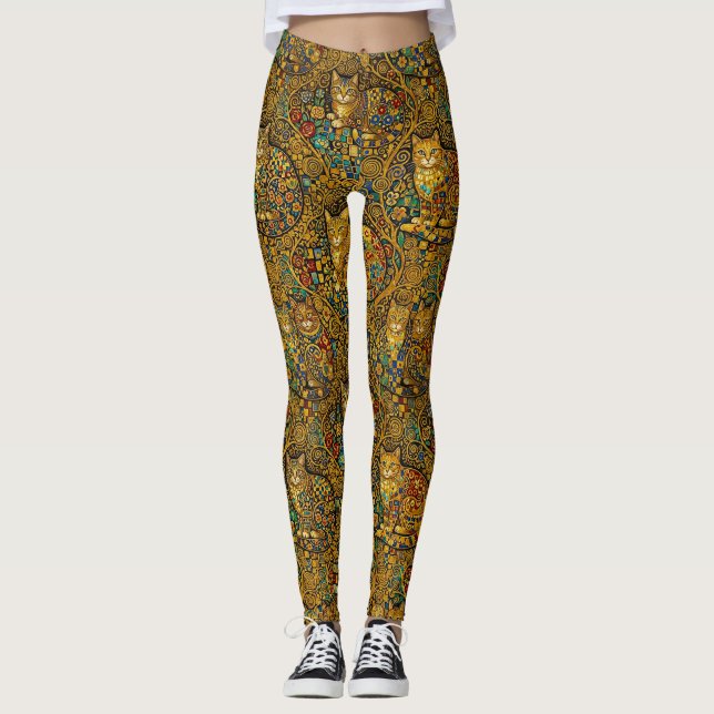 Katter i jugendstil leggings (Framsida)
