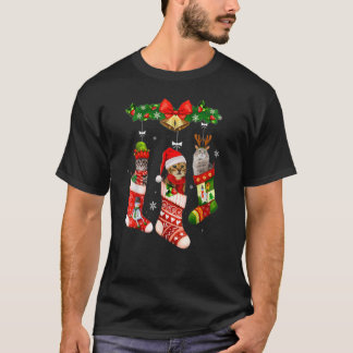 Katter i julstrumpa pyjamas julfirande för mig t shirt