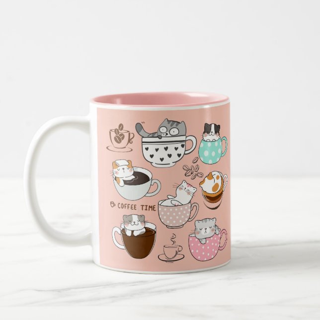 Katter i kaffekoppar (Vänster)
