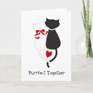 Katter i Kärlek Cute Valentine Day Helgkort