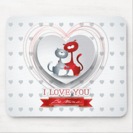 Katter i Kärlek med hjärta Musmatta