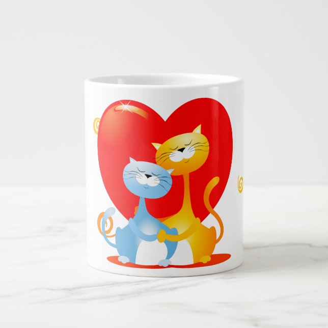 Katter i kärlek, mugg jumbo mugg (Framsidan)