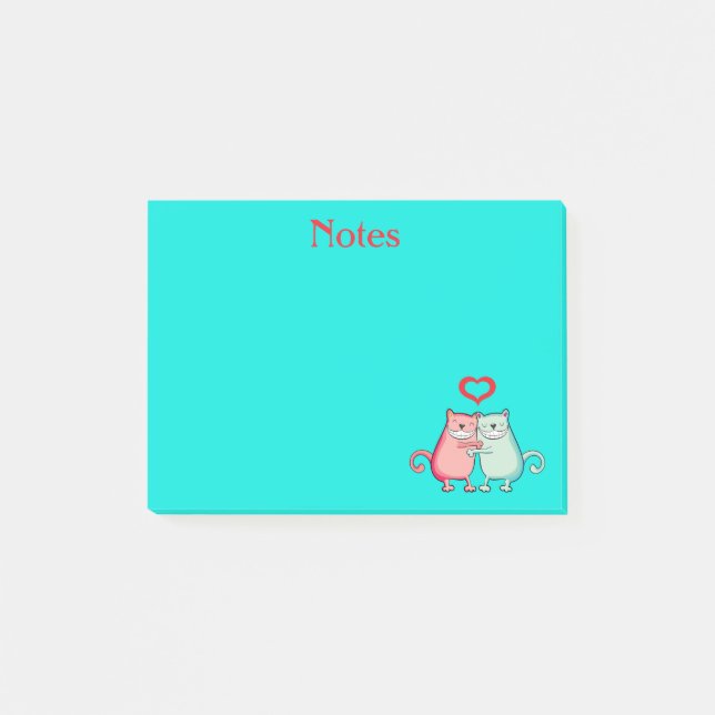 Katter i kärlek Post-It-lappar Post-it Block (Framsida)