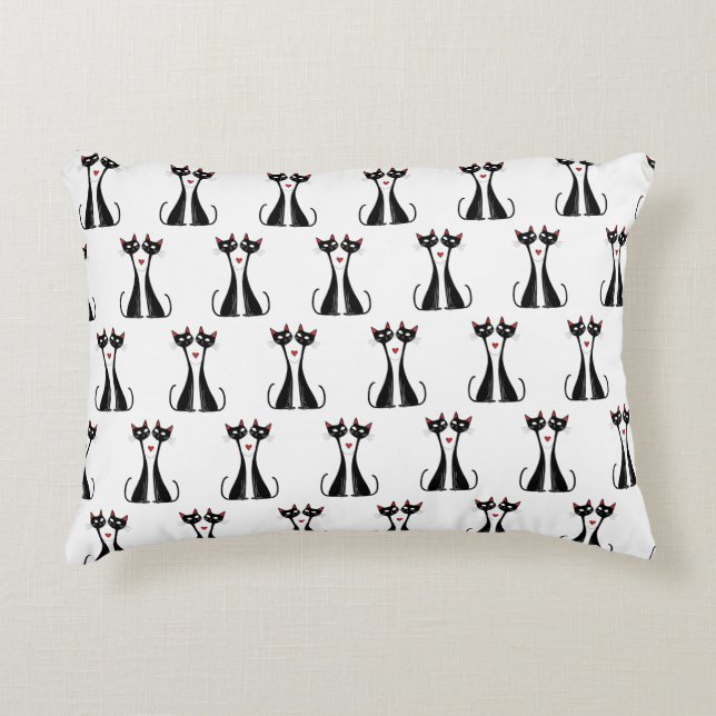 Katter i kärlek prydnadskudde (Framsidan)