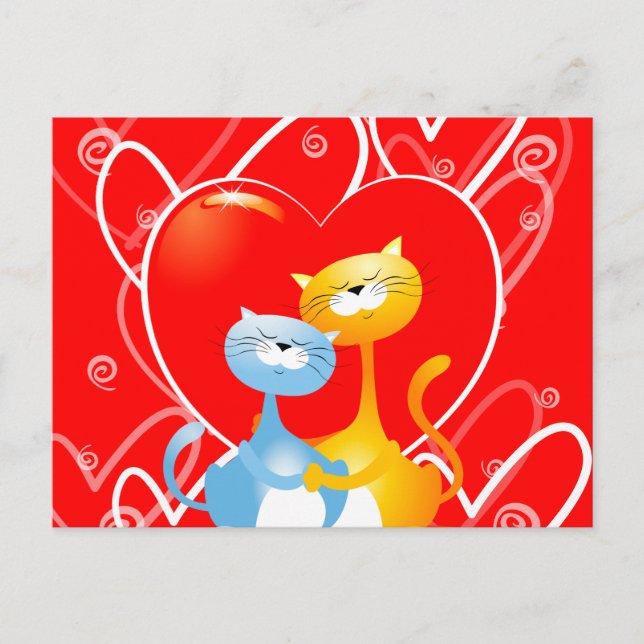 Katter i kärlek, vykort (Framsida)