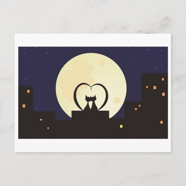 katter i kärlek vykort (Framsida)