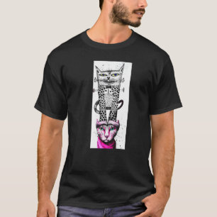 katter i lekfull ställning kitty mjau kattunge ka t shirt