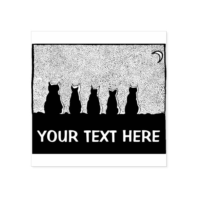 Katter i måndagskvällen Frimärke Stämpel (Tryck)