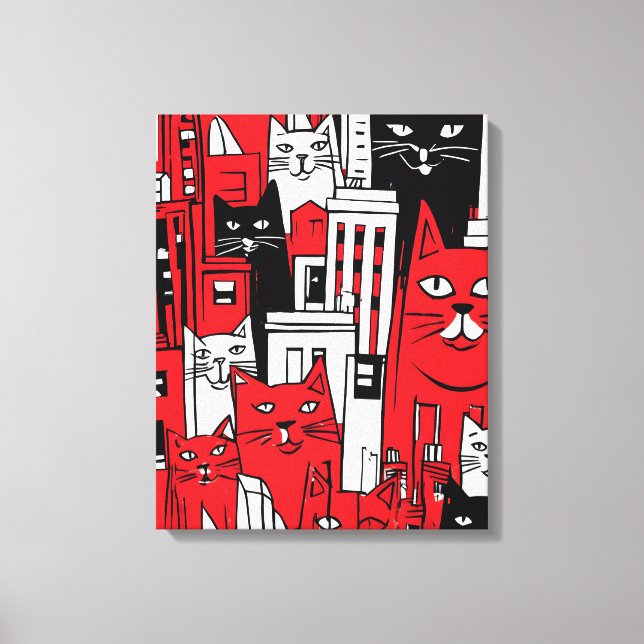 Katter i New York Canvastryck (Framsida)