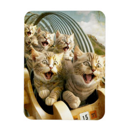 Katter i nöjesparken. magnet