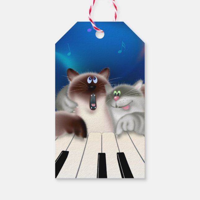Katter i Piano Presentetikett (Baksidan)