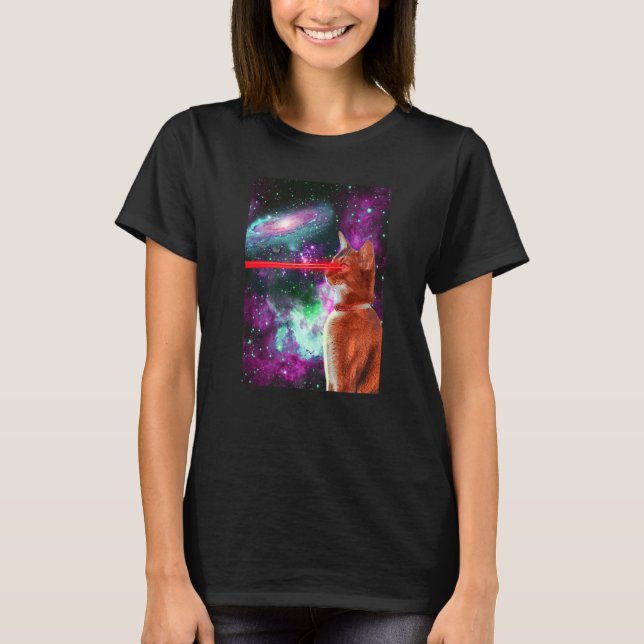 Katter i rymden Astral Cosmic Astronaut Galaxy 3 T Shirt (Framsida)