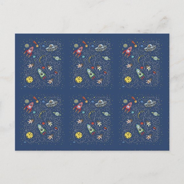 Katter i rymden vykort (Framsida)