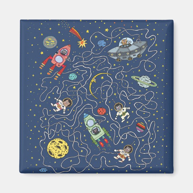 Katter i rymdmagnet magnet (Framsidan)