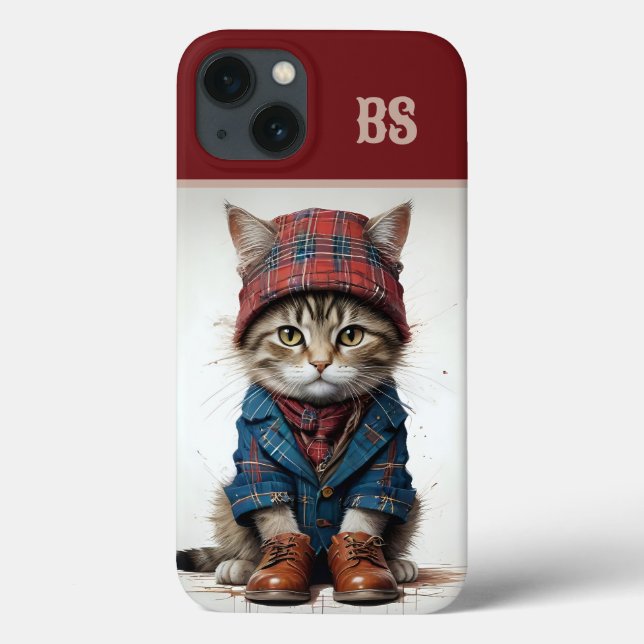 Katter i Scottish Disguise - charming tartan cat (Baksida)