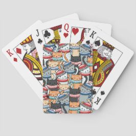 Katter i vinterscarves & Hats Mönster Casinokort